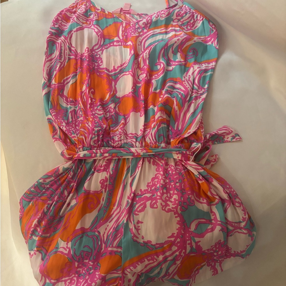 Lilly Pulitzer Pink and Orange Patterned Dress